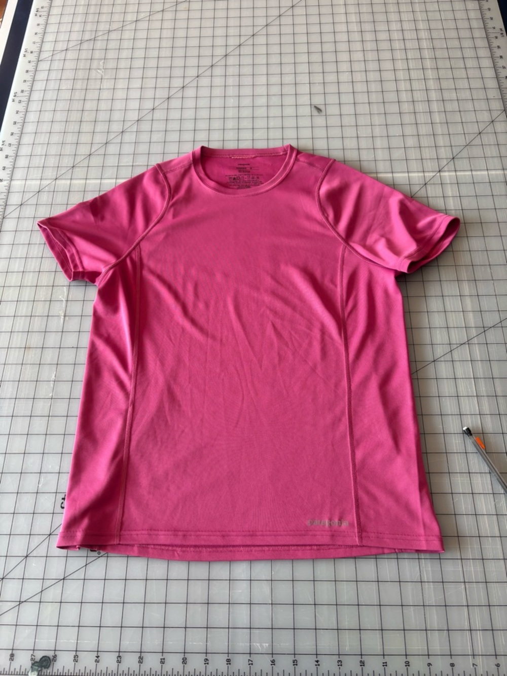 Patagonia Hot Pink Crewneck Performance Tee